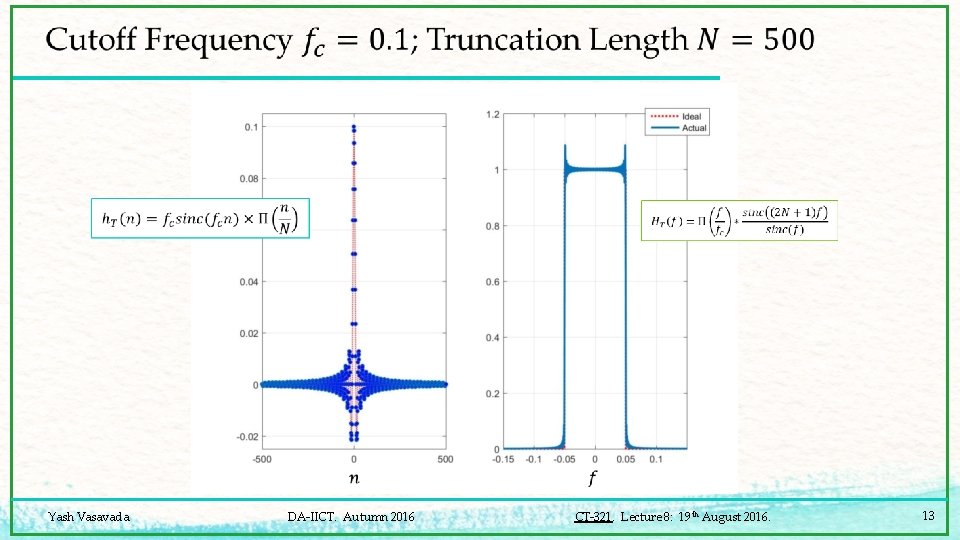  Yash Vasavada DA-IICT. Autumn 2016 CT-321. Lecture 8: 19 th August 2016. 13