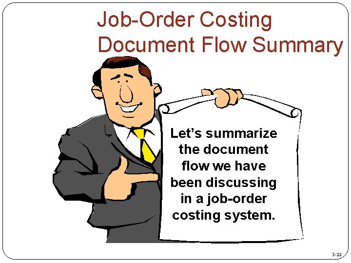 Job-Order Costing Document Flow Summary Let’s summarize the document flow we have been discussing