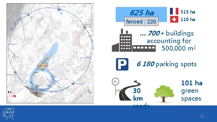 625 ha fenced : 220 515 ha 110 ha … 700+ buildings accounting for