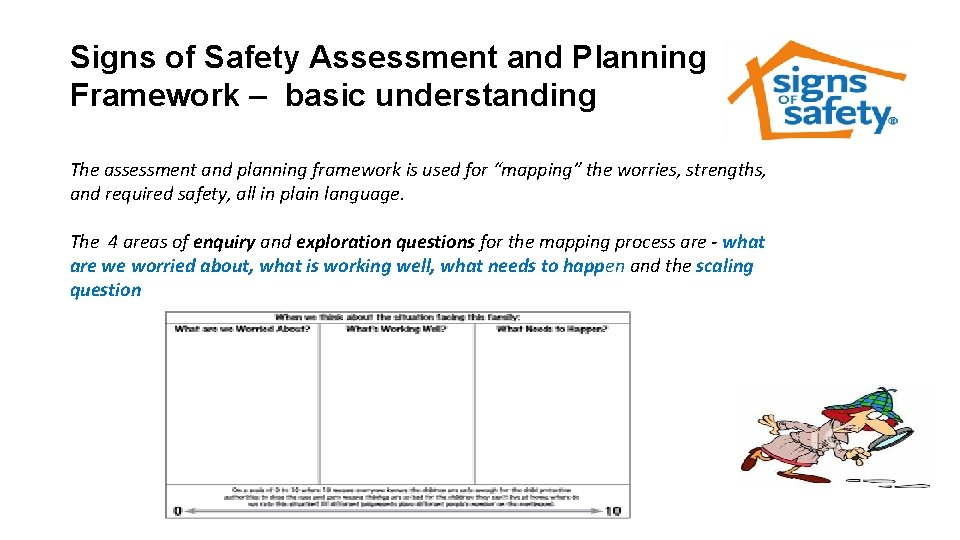 Signs of Safety Assessment and Planning Framework – basic understanding The assessment and planning