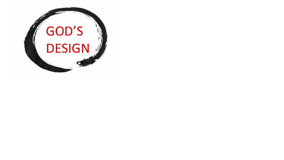 GOD’S DESIGN 