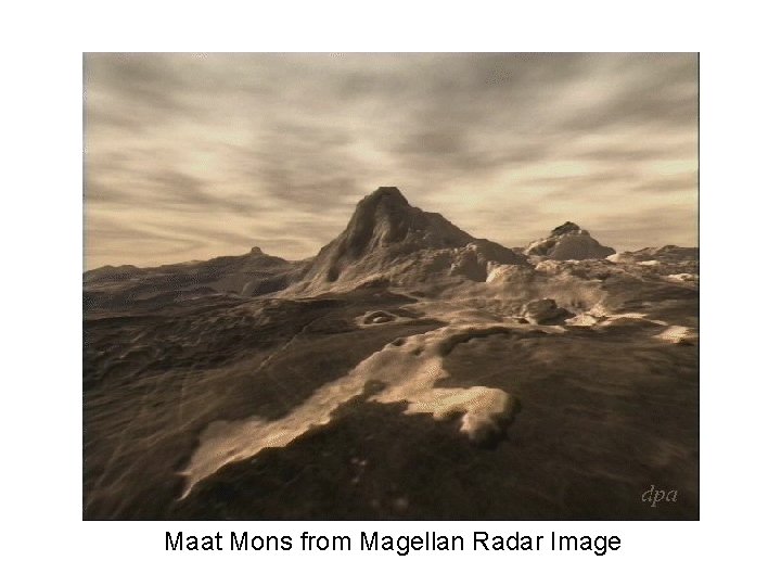 Maat Mons from Magellan Radar Image 