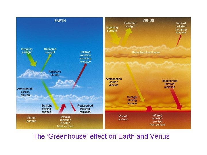 The Surface of Venus seen from Orbit The ‘Greenhouse’ effect on Earth and Venus