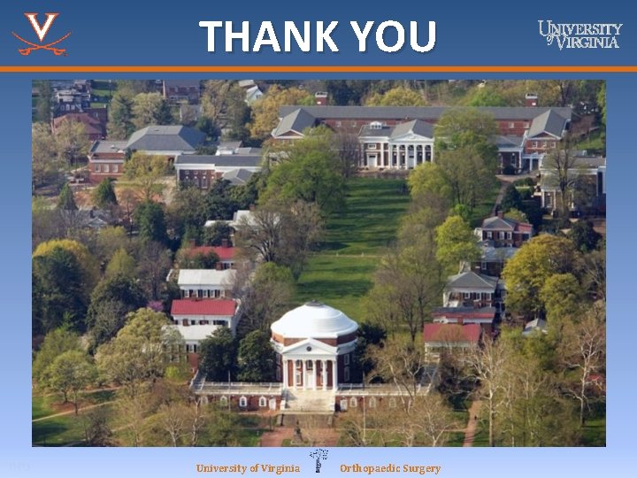 THANK YOU JHU University of Virginia Orthopaedic Surgery 