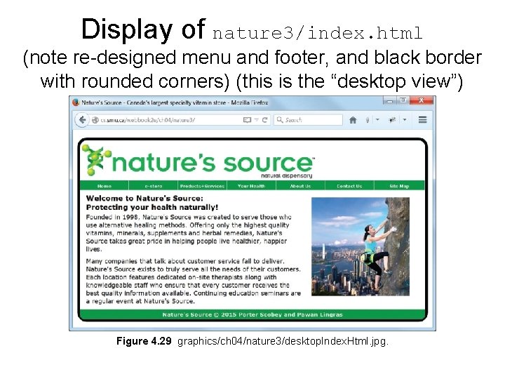 Display of nature 3/index. html (note re-designed menu and footer, and black border with Display of nature 3/index. html (note re-designed menu and footer, and black border with