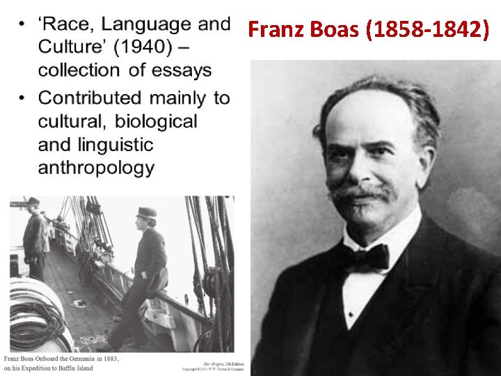 Franz Boas (1858 -1842) 