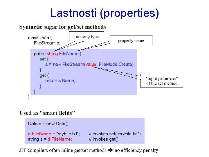 Lastnosti (properties) 