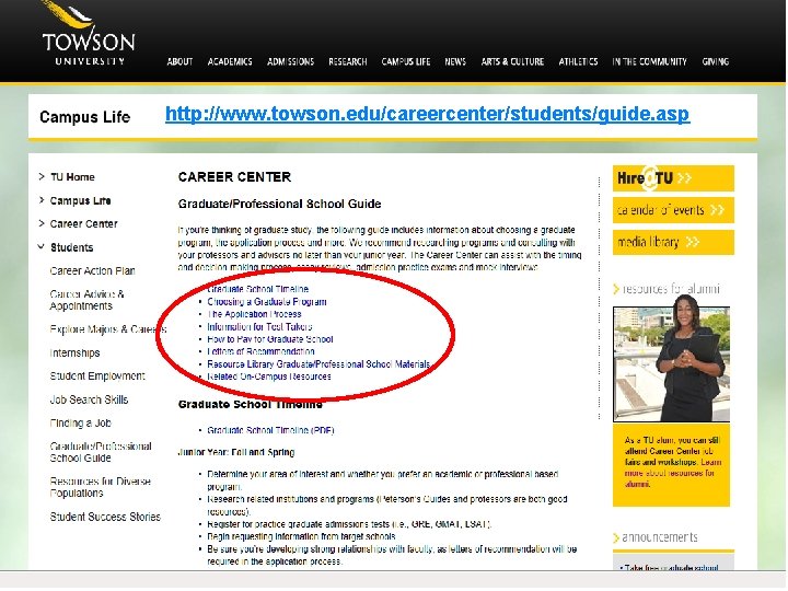 http: //www. towson. edu/careercenter/students/guide. asp 