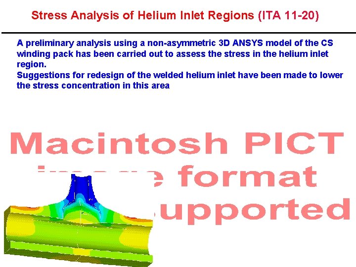 Stress Analysis of Helium Inlet Regions (ITA 11 -20) A preliminary analysis using a