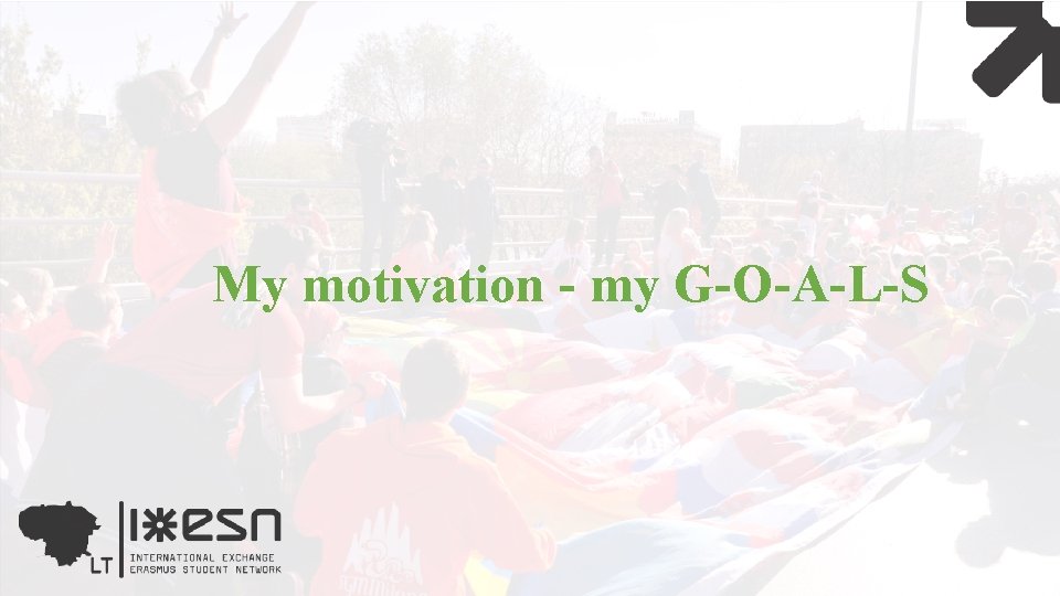 My motivation - my G-O-A-L-S 