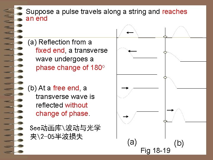 Suppose a pulse travels along a string and reaches an end (a) Reflection from Suppose a pulse travels along a string and reaches an end (a) Reflection from
