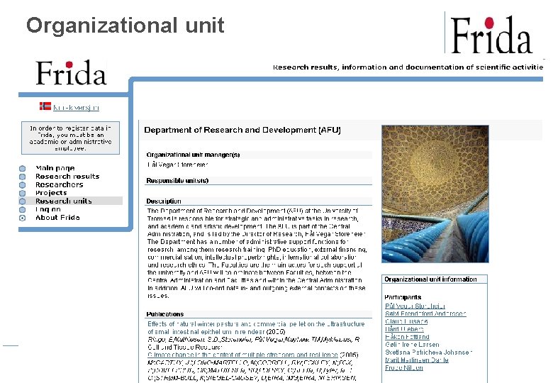 Organizational unit Organizational unit