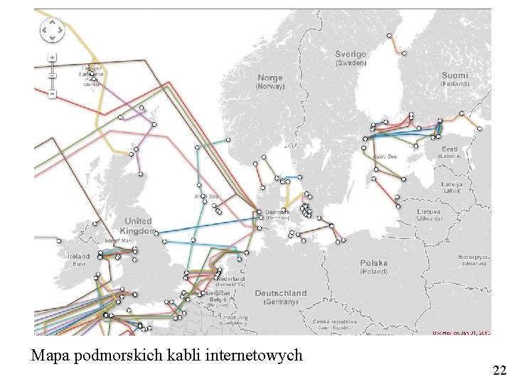 Mapa podmorskich kabli internetowych 22 