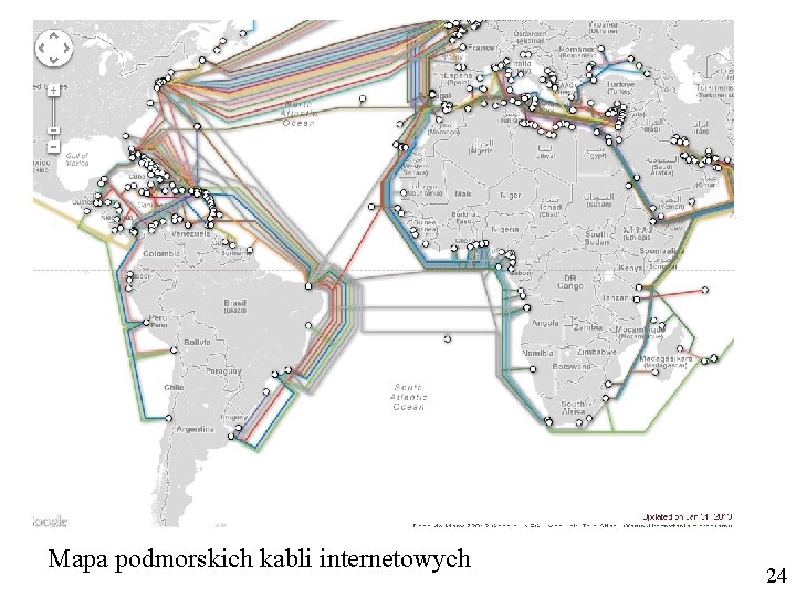 Mapa podmorskich kabli internetowych 24 