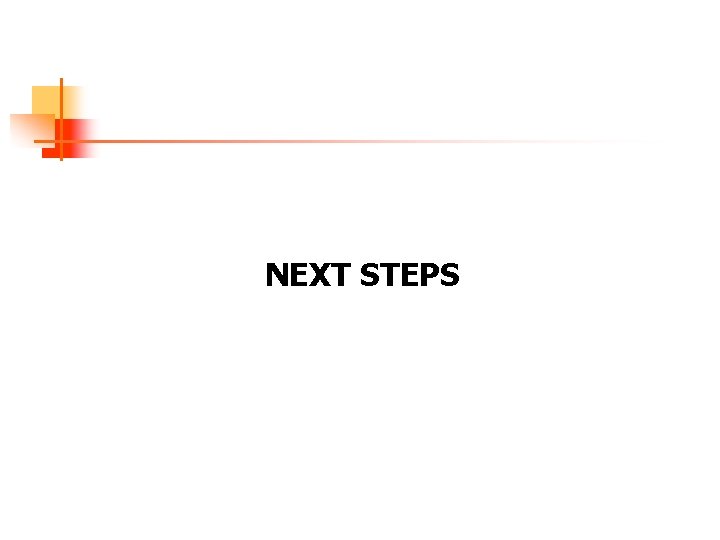 NEXT STEPS 