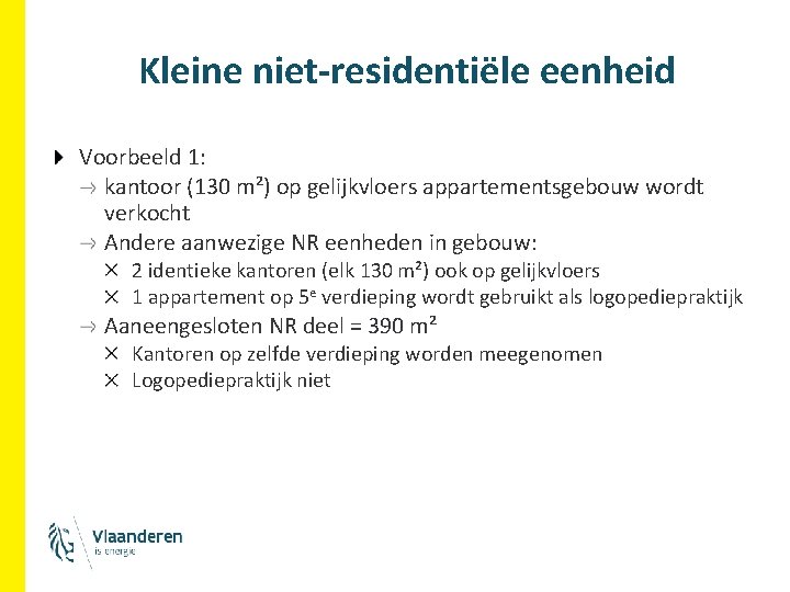 Kleine niet-residentiële eenheid Voorbeeld 1: kantoor (130 m²) op gelijkvloers appartementsgebouw wordt verkocht Andere Kleine niet-residentiële eenheid Voorbeeld 1: kantoor (130 m²) op gelijkvloers appartementsgebouw wordt verkocht Andere