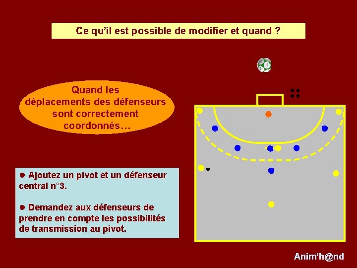 Ce qu’il est possible de modifier et quand ? Quand les déplacements des défenseurs