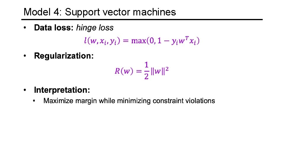 Model 4: Support vector machines 