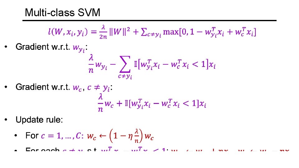 Multi-class SVM 