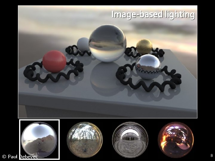 Image-based lighting © Paul Debevec 8 