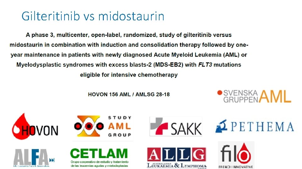 Gilteritinib vs midostaurin 