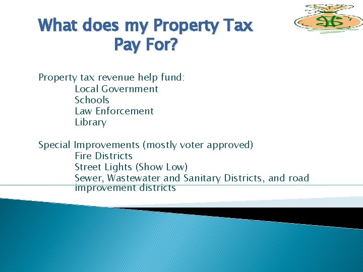 What does my Property Tax Pay For? Property tax revenue help fund: Local Government