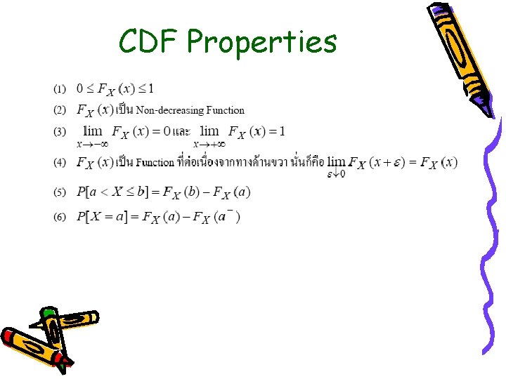 CDF Properties 