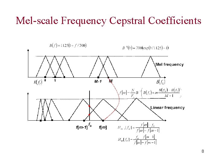 Mel-scale Frequency Cepstral Coefficients 8 