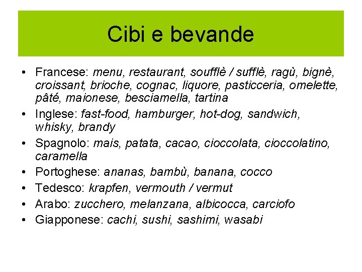 Cibi e bevande • Francese: menu, restaurant, soufflè / sufflè, ragù, bignè, croissant, brioche,