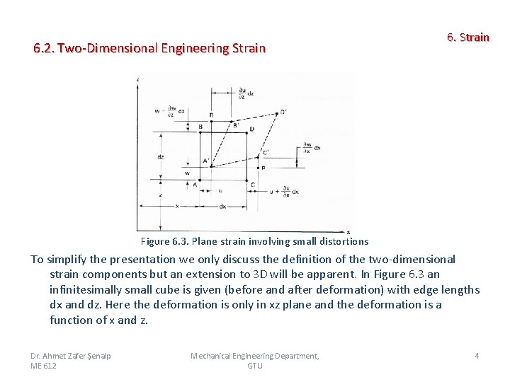 6. 2. Two-Dimensional Engineering Strain 6. Strain Figure 6. 3. Plane strain involving small