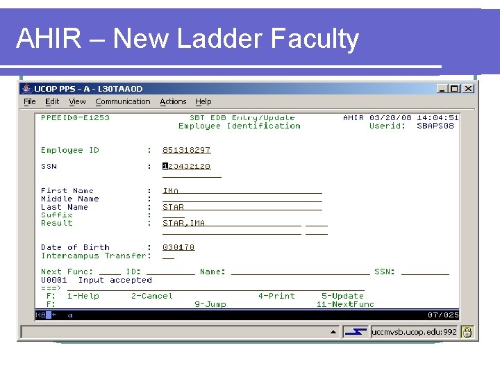 AHIR – New Ladder Faculty 
