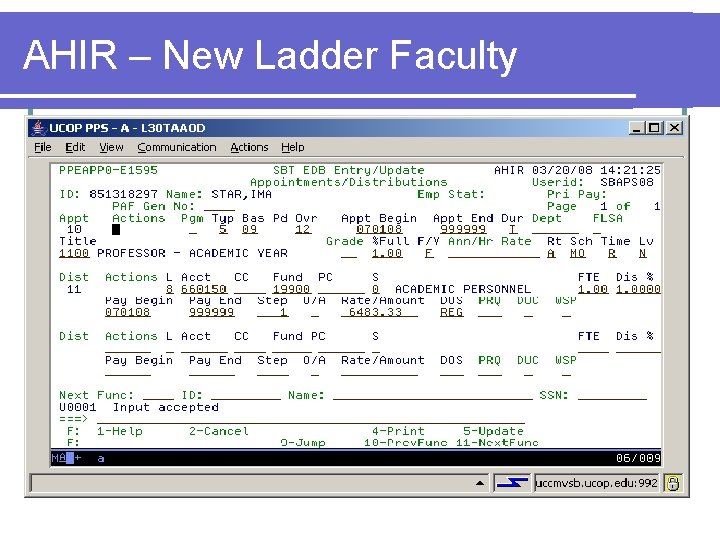 AHIR – New Ladder Faculty 