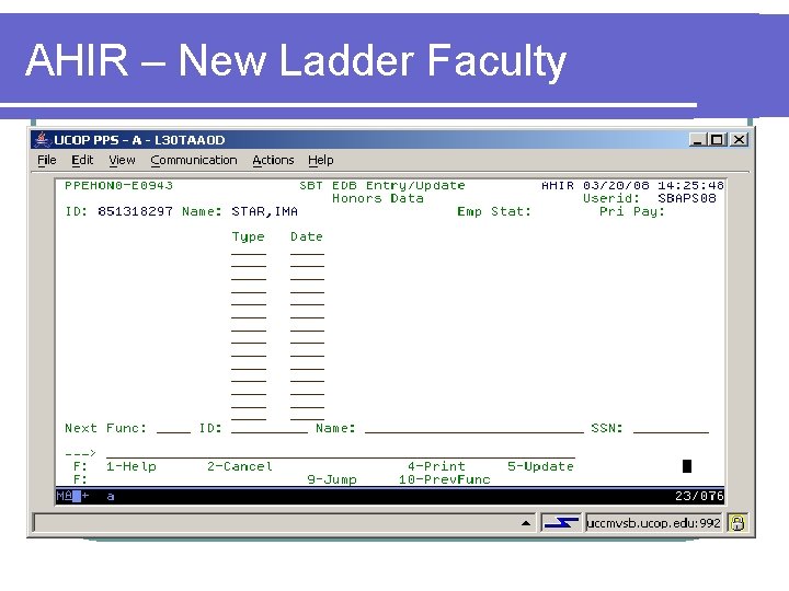 AHIR – New Ladder Faculty 