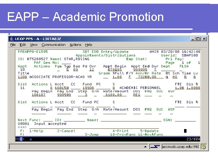 EAPP – Academic Promotion 