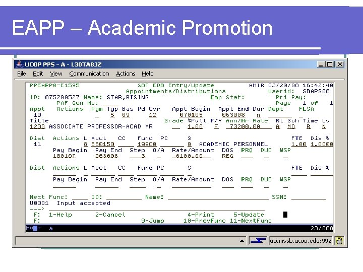 EAPP – Academic Promotion 