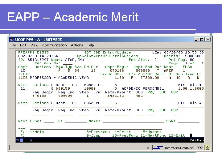 EAPP – Academic Merit 