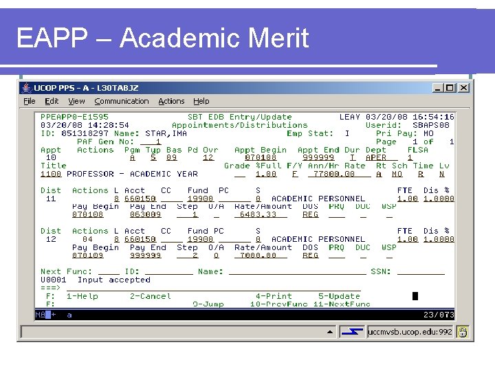 EAPP – Academic Merit 