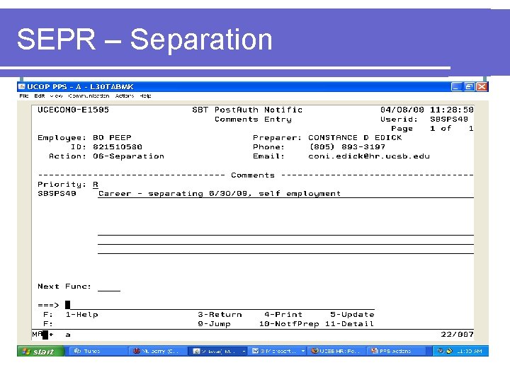 SEPR – Separation 