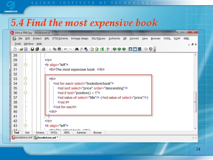 5. 4 Find the most expensive book 14 