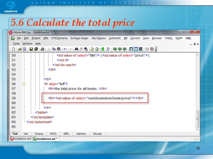 5. 6 Calculate the total price 16 