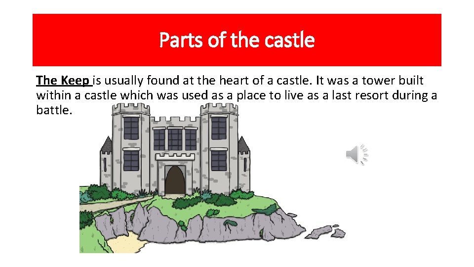 Parts of the castle The Keep is usually found at the heart of a