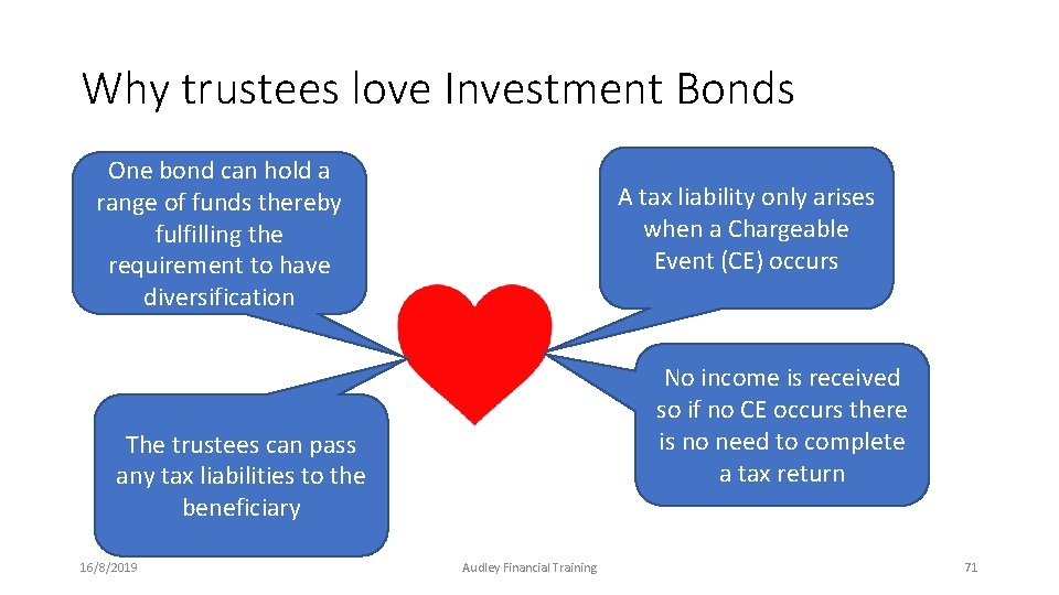 Why trustees love Investment Bonds One bond can hold a range of funds thereby Why trustees love Investment Bonds One bond can hold a range of funds thereby