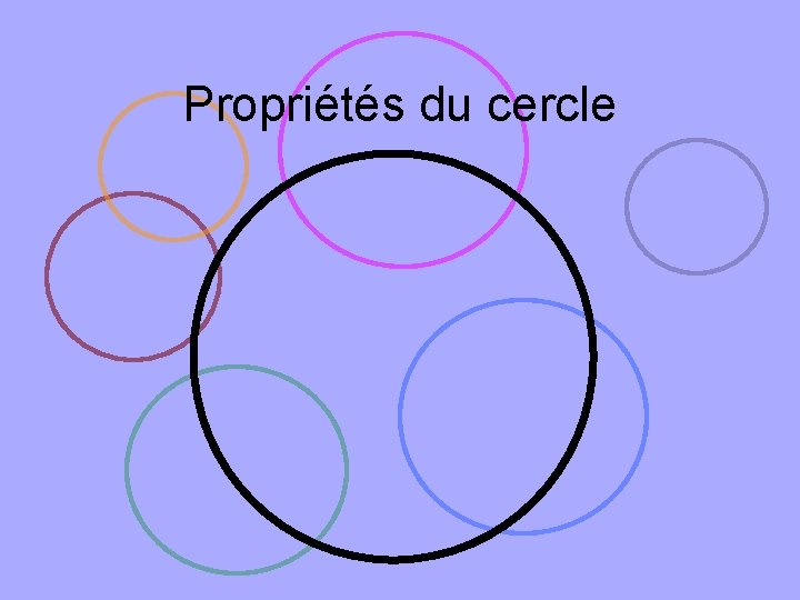 Propriétés du cercle 