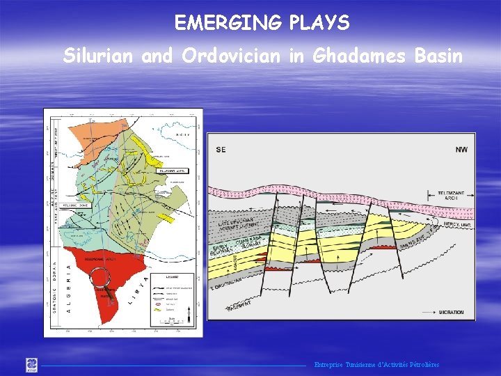 EMERGING PLAYS Silurian and Ordovician in Ghadames Basin Entreprise Tunisienne d’Activités Pétrolières 