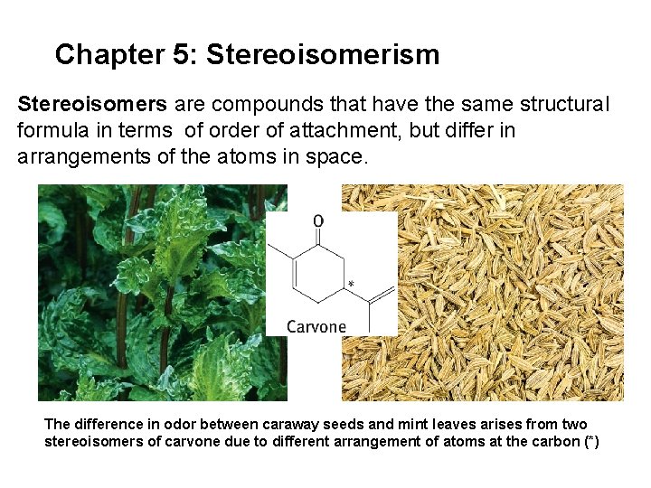 Chapter 5: Stereoisomerism Stereoisomers are compounds that have the same structural formula in terms