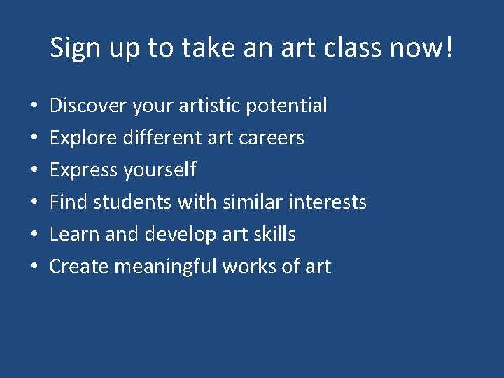 Sign up to take an art class now! • • • Discover your artistic