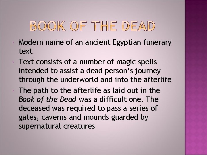 Modern name of an ancient Egyptian funerary text Text consists of a number Modern name of an ancient Egyptian funerary text Text consists of a number