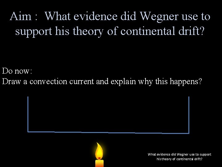 Aim : What evidence did Wegner use to support his theory of continental drift?