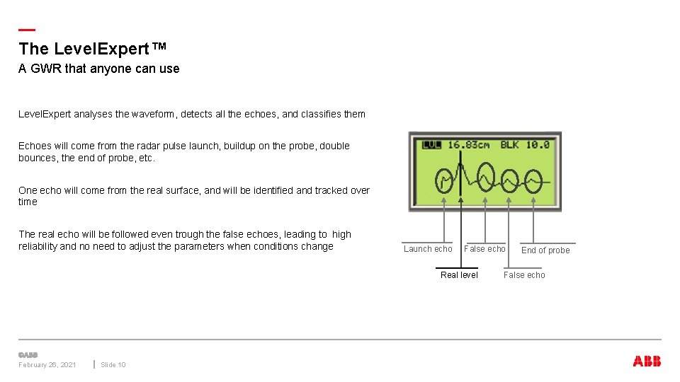 — The Level. Expert™ A GWR that anyone can use Level. Expert analyses the