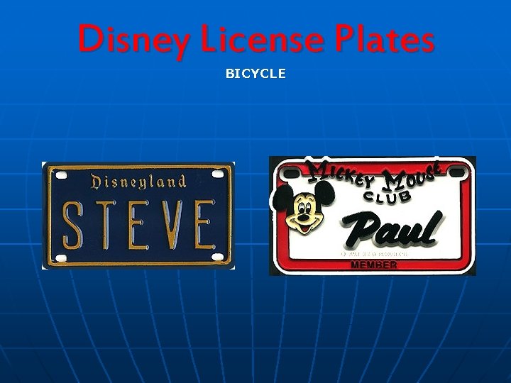 Disney License Plates BICYCLE 